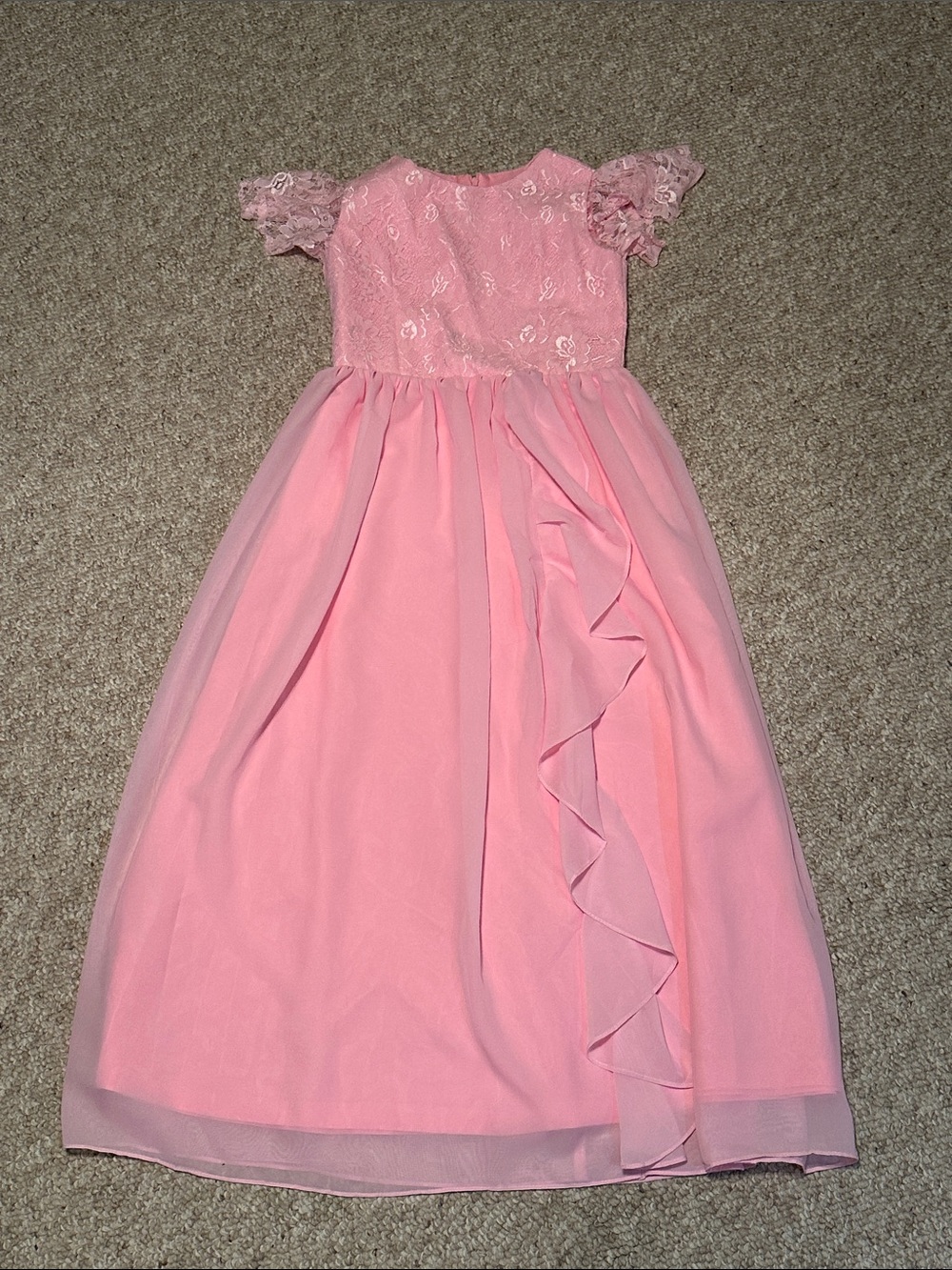 Pink Lace Junior Bridesmaids Dress-BRAND NEW
